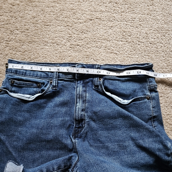 Women's High Rise Denim Shorts High Rise Long Length Size 8 DKNY Jeans - Picture 6 of 7